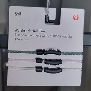 🍋 Lululemon Wordmark Hair Ties *NWT*